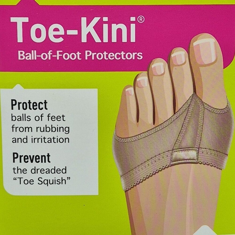 2 PACKS- PROFOOT TOE-KINI BALL OF FOOT PROTECTORS 1 PAIR 5-9 NARROW TO MEDIUM - Picture 2 of 5